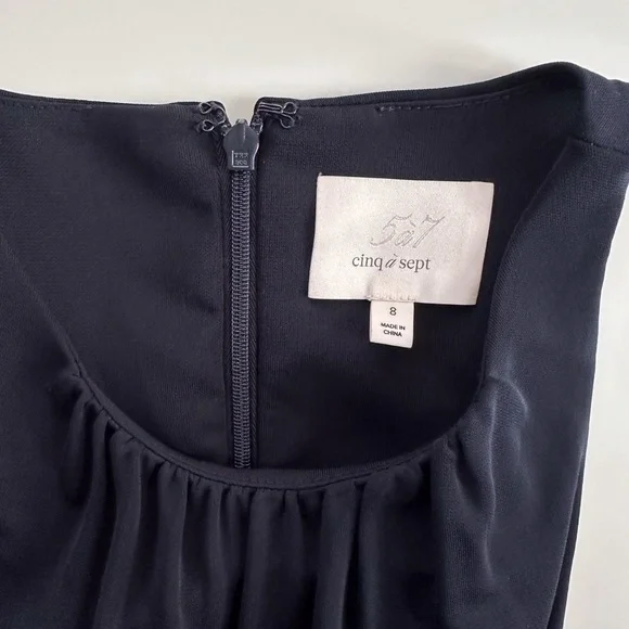 Cinq à Sept Lezlie Midi Dress in Navy - Picture 11 of 15